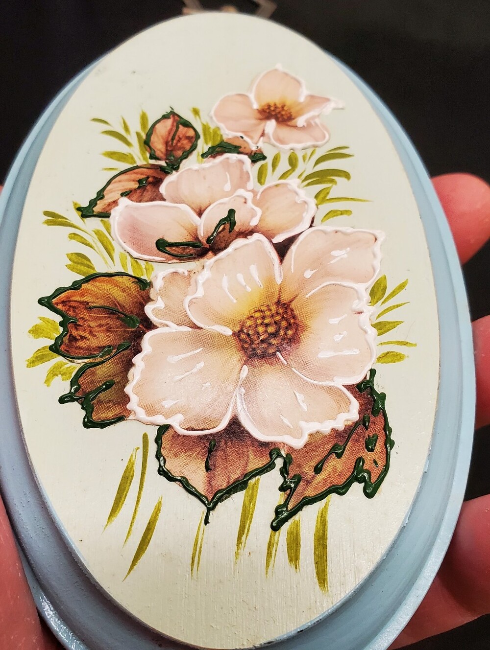 Vintage Merri-Mates 3D Hand Painted 3 pc Floral Butterfly Wooden Plaque Set - Picture 6 of 13